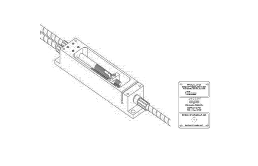 Single Pull Station to Dual Cylinder Discharge Adapter